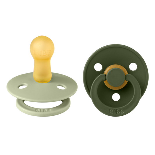 Set 2 Suzete BIBS Colour Latex, Tetină Rotundă, 0 luni - Sage [ps:7e466525-1171-4268-a2c7-712544e4f74e]