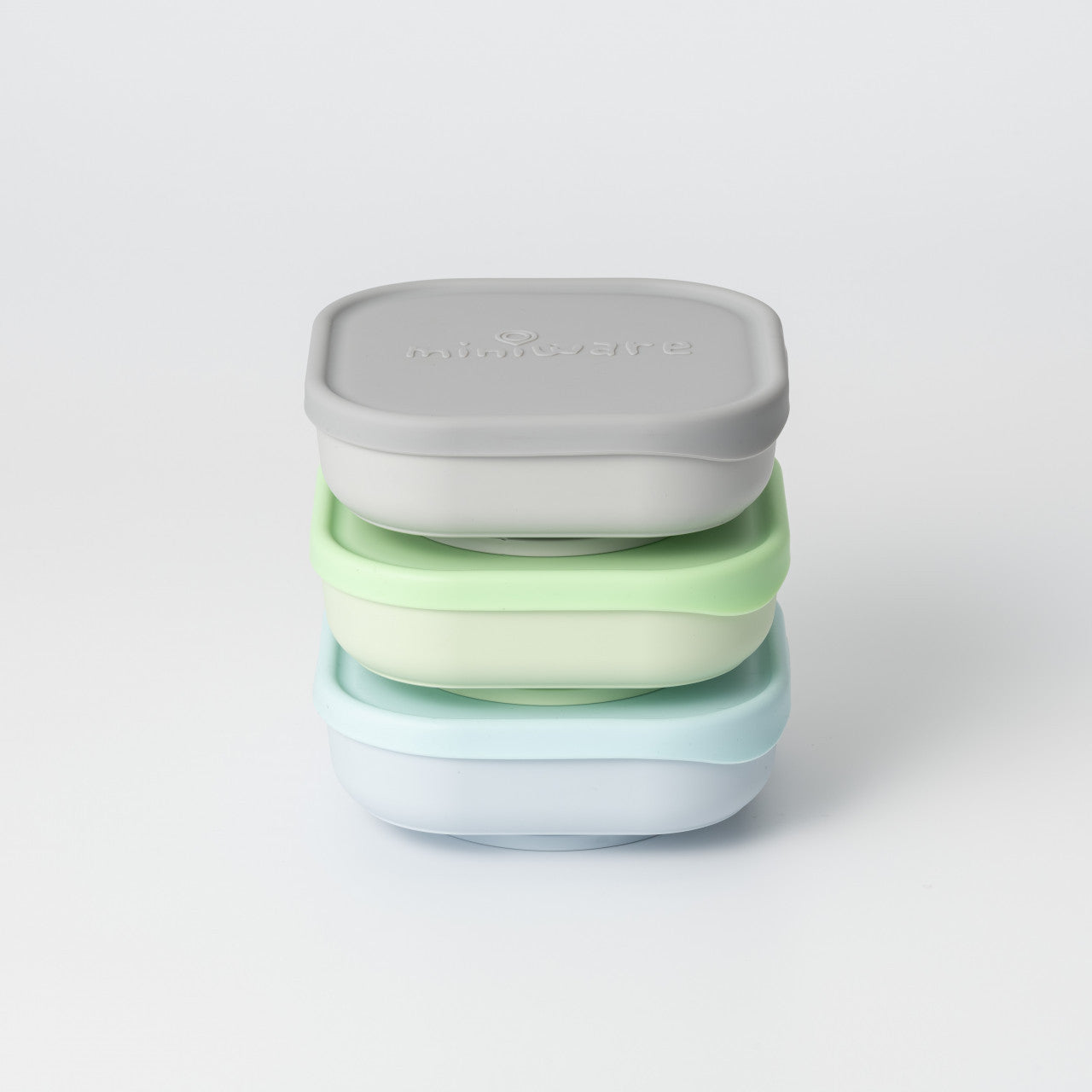 Set 3 boluri pentru hrana bebelusi Miniware Snack Bowl, 100% din materiale naturale biodegradabile, Aqua+Grey+Keylime [ps:8e0fe220-be5b-4452-b87c-91a14dcdcdcf]