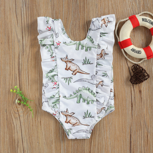 Costum de baie Jurassic Drool (Marime: 110, Model: Dinozauri verzi) [ps:7acef20b-abf4-4b69-ad71-e8921aa4b9c6]