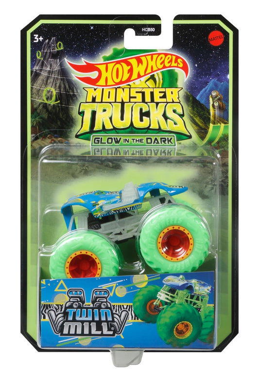 HOT WHEELS MONSTER TRUCK GLOW IN THE DARK MASINUTA TWIN MILL SCARA 1:64 [ps:be8e12c3-7b39-4451-a824-1b6653c53aad]