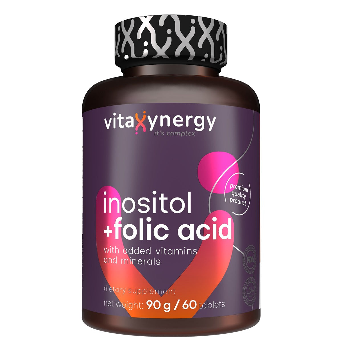 VITAXYNERGY Inositol si acid folic, supliment alimentar, 30 tablete, 1 buc [ps:3a8f1a6a-c49a-464e-953d-b3d077a2a4fd]
