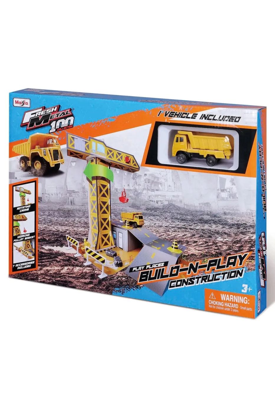 Set Construcții Maisto Fresh Metal 100 Piese cu Mașină - Default Title [ps:f1cc1e14-139f-4281-9e3f-bbb1f740c9d8]