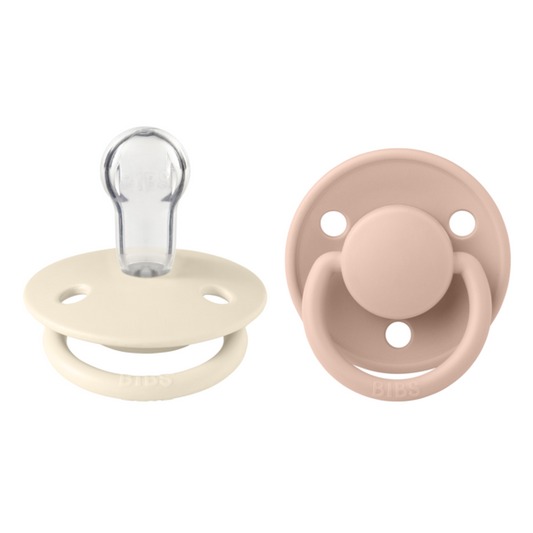 Set 2 Suzete BIBS De Lux Silicon, Rotunde, Ivory/Blush - Default Title [ps:774c28af-9160-4de2-9210-253ac07179eb]