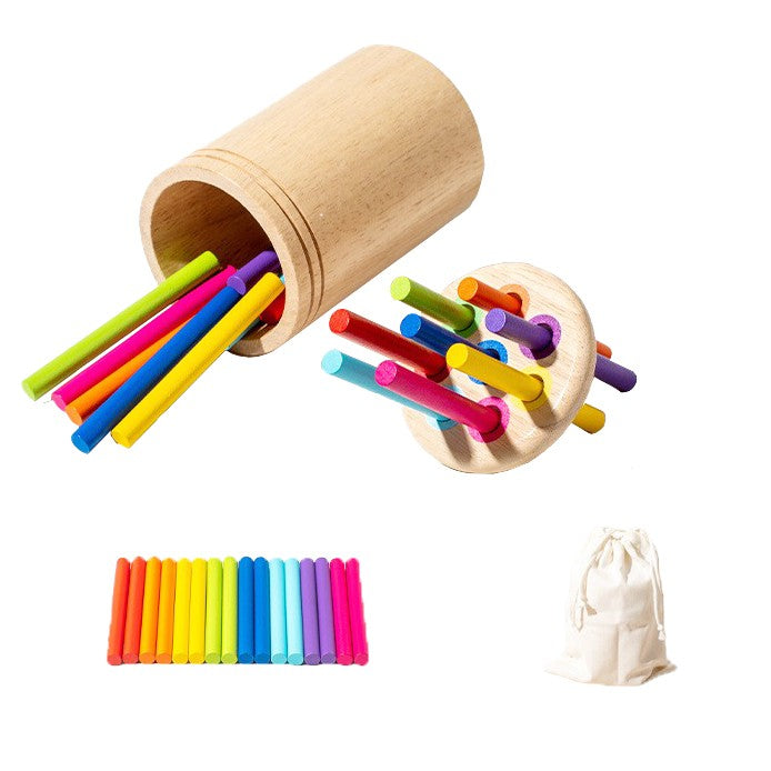 Jucărie Montessori Lemn Flippy, Sortator 19 Piese, 2+ ani - Betisoare [ps:59a8362b-0bd8-4d03-a528-3c7eefd2abf6]
