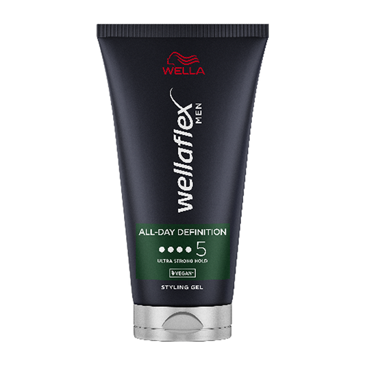 WELLAFLEX Men All-Day Definition, gel de par, cu fixare ultra puternica, fixare: 5/5, 150 ml [ps:41d06e9a-c7d3-4d07-b88d-cc9f983b2491]