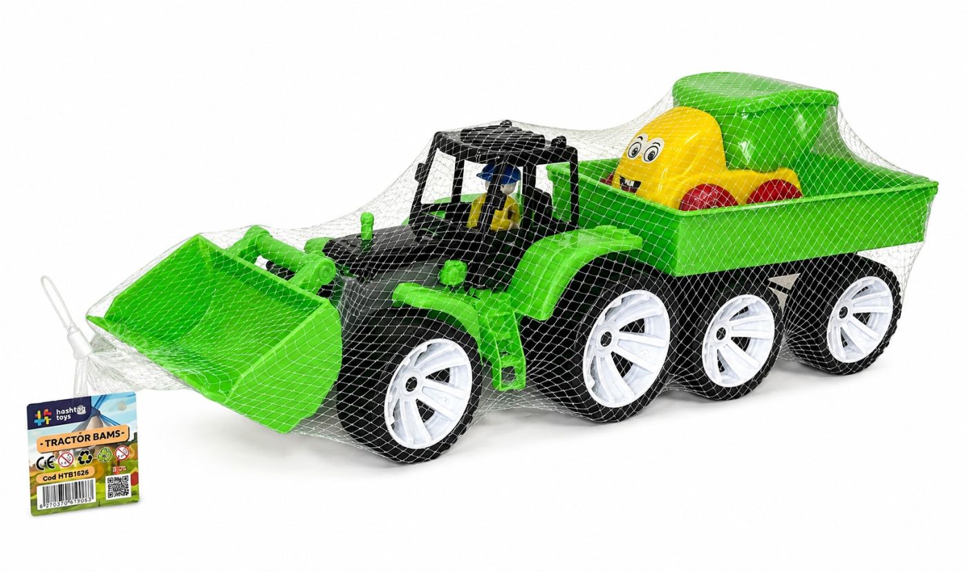 Tractor Bams Viva Toys Negru Verde - Jucărie pentru Copii - Negru Verdeciu [ps:fbb28ff3-b4fd-4416-a7ee-bb711e1f93e3]