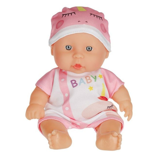 Papusa Bebelus Jumbo cu Salopeta Unicorn Roz, 22cm - Default Title [ps:d117c2ee-f243-4917-a967-8458fc4d695f]