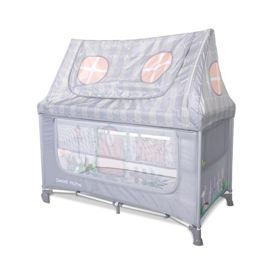 Pătuț Pliabil Lorelli Sweet Home, 2 Nivele, Beige - Grey [ps:d84d0df4-284f-425e-9f21-e99dd889f166]