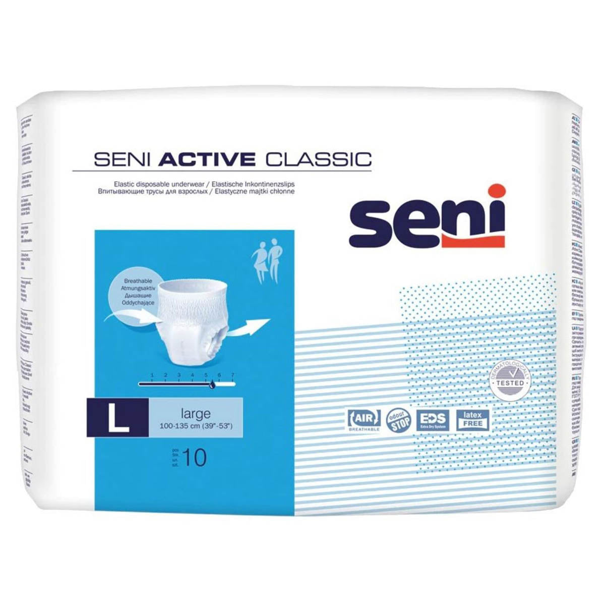 SENI Active Classic, scutece pentru adulti, tip chilot L, 10 buc [ps:e873004e-76b4-450e-bcab-83d8bc2ae4ac]
