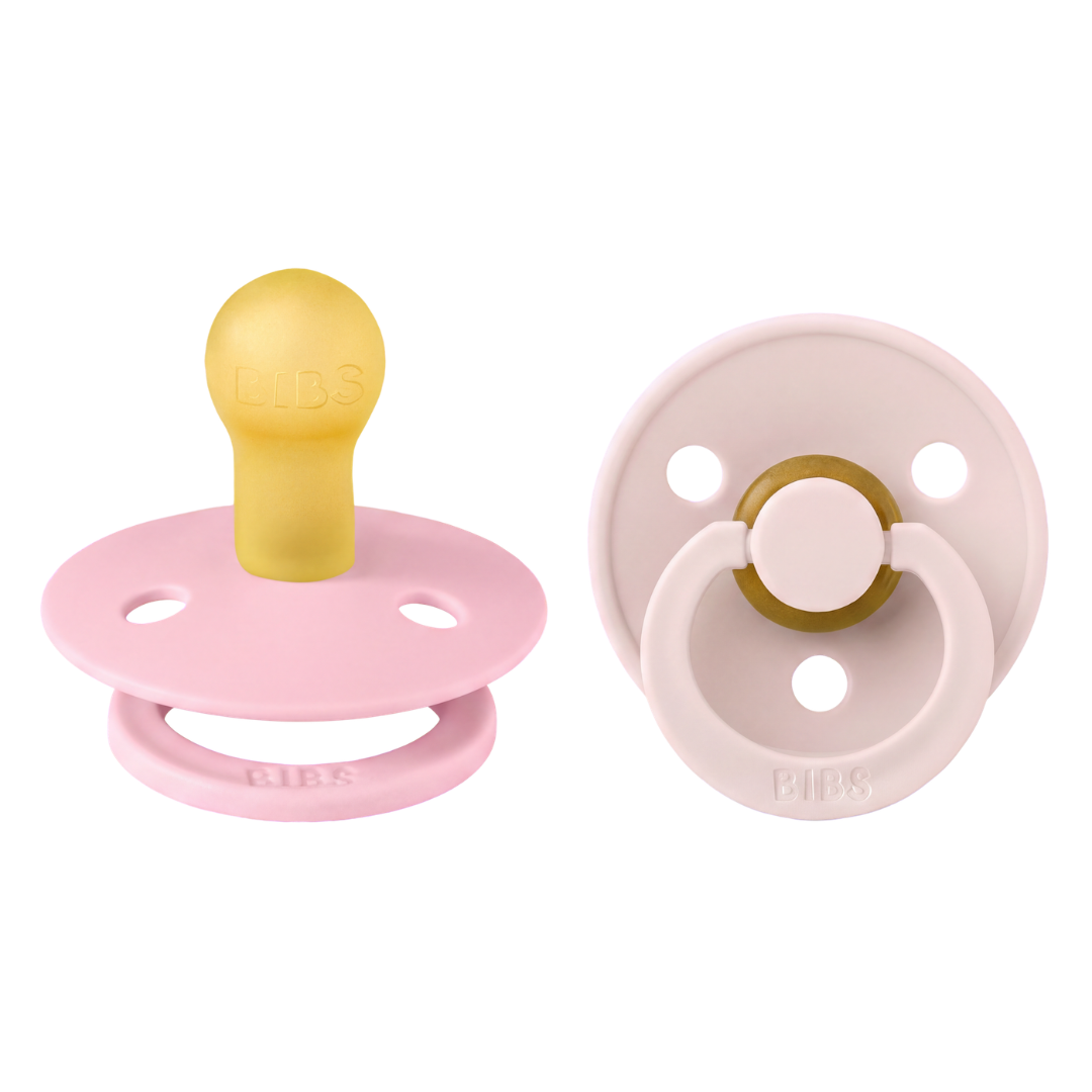 Set 2 Suzete BIBS Colour Latex, Tetina Simetrică, 0 luni - Petal/Baby Pink [ps:b6ffc3b9-d90b-467d-9710-cefee44ad92f]