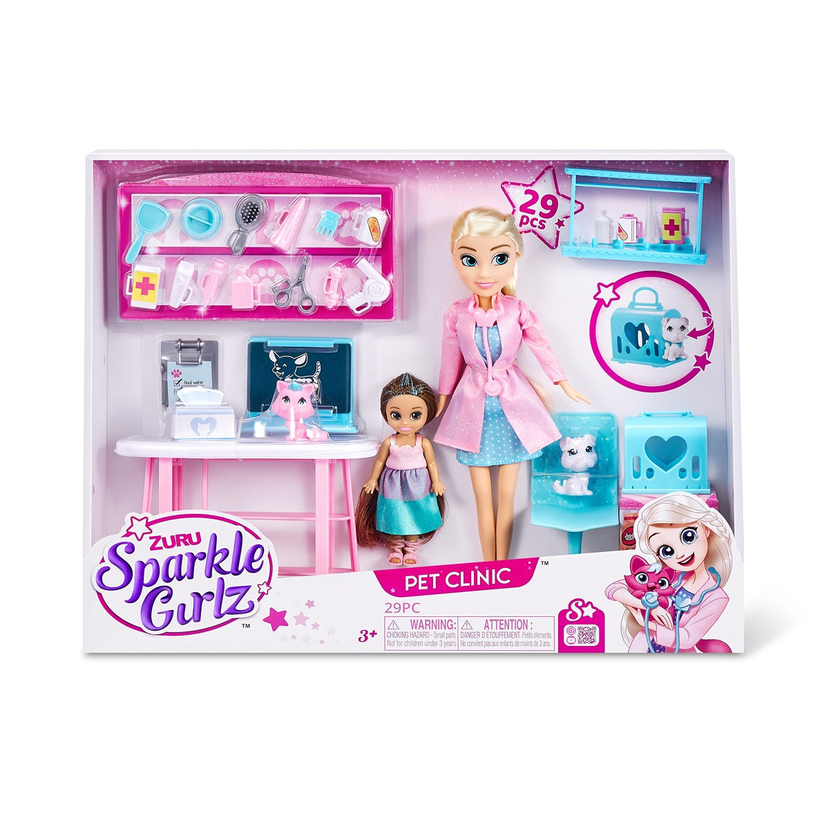 SPARKLE GIRLZ Clinica veterinara, set de joaca [ps:10514230-811e-4626-bae7-bd10db688adb]
