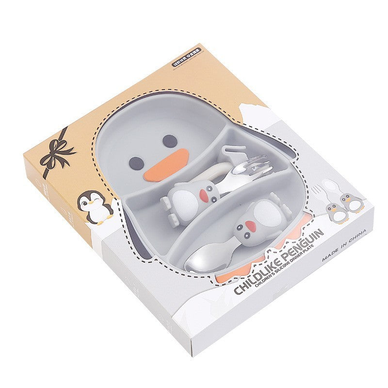 Set Diversificare Bebeluși Flippy, Silicon, Gri - Pinguin - Default Title [ps:cfb0f6ec-8992-4af9-8f88-5ef56b8358bc]