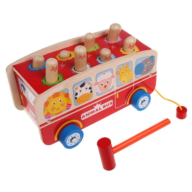 Autobuz din Lemn cu Animale Jumbo - Jucărie Educativă - Default Title [ps:e549b0da-8f8e-485d-bab8-f00010dc197a]