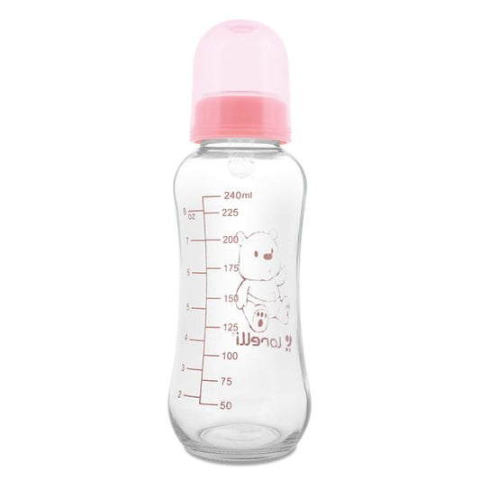 Biberon din sticlă Lorelli 240 ml, Moonlight Blue - Blush Pink [ps:da27857e-737d-443c-99de-d33ea5d24636]
