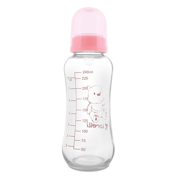 Biberon din sticlă Lorelli 240 ml, Moonlight Blue - Blush Pink [ps:da27857e-737d-443c-99de-d33ea5d24636]