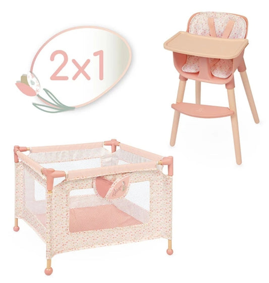 Set 2 in 1 Papusi Tarc si Scaun Masa DeCuevas Tulipe, Roz - Default Title [ps:8d301a93-c0b1-431c-8952-9c6270b8b7f1]