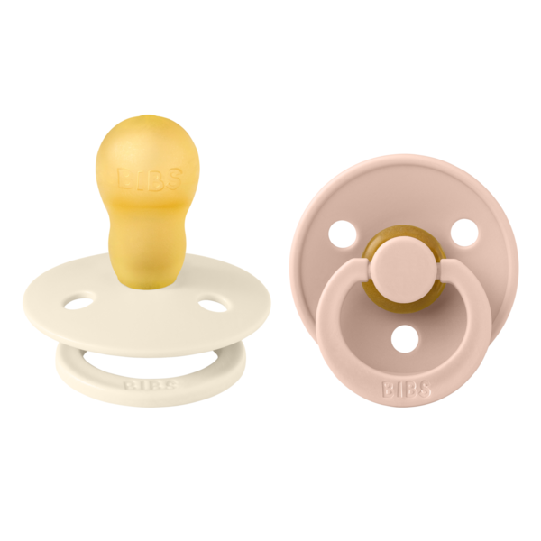 Set 2 Suzete BIBS Colour Latex, Tetina Simetrică, 0 luni - Ivory/Blush [ps:a4960bad-fa7d-4d7b-9953-3d1023cd23ae]