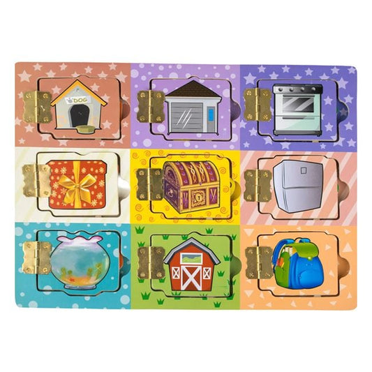 Puzzle din Lemn cu Usi și Obiecte Jumbo, 30x22.5cm - Default Title [ps:ccac8e44-ec26-45e6-8edd-dbec49b17aa8]