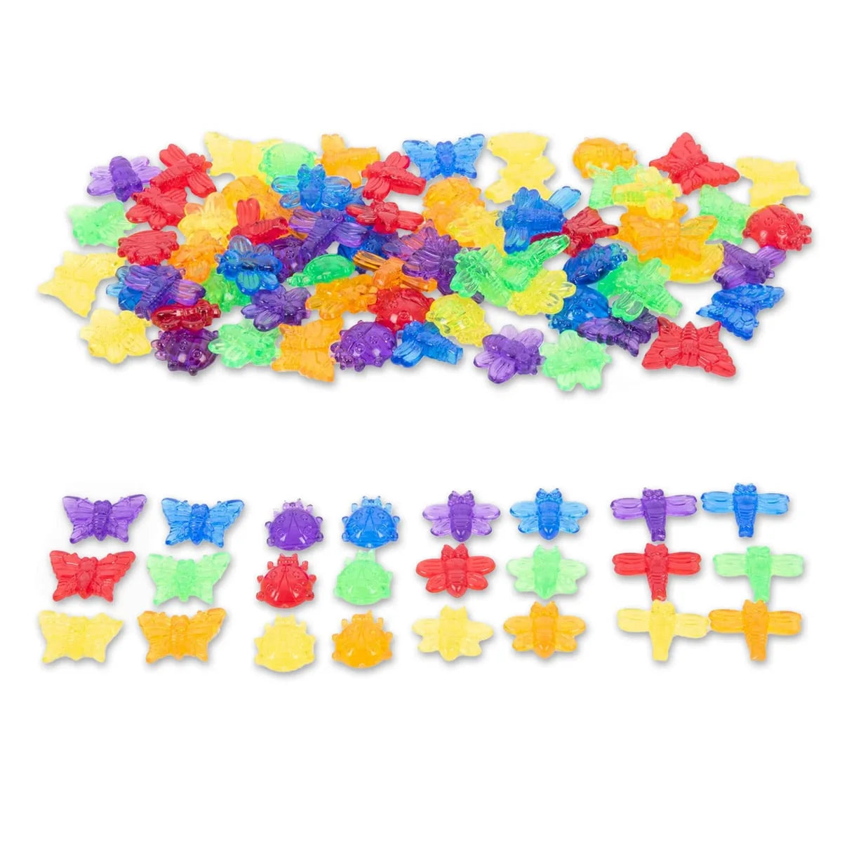 Set Sortare Insecte Translucide Tickit, 96 piese - Default Title [ps:7ad09c30-abae-4658-88fb-53ae34a27b58]