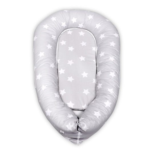 Baby Nest 3in1 Lorelli, Bumbac Ranforce, Grey - 110x70 cm - Grey [ps:6110ecd7-16a6-4573-ba7a-72f479642c0c]