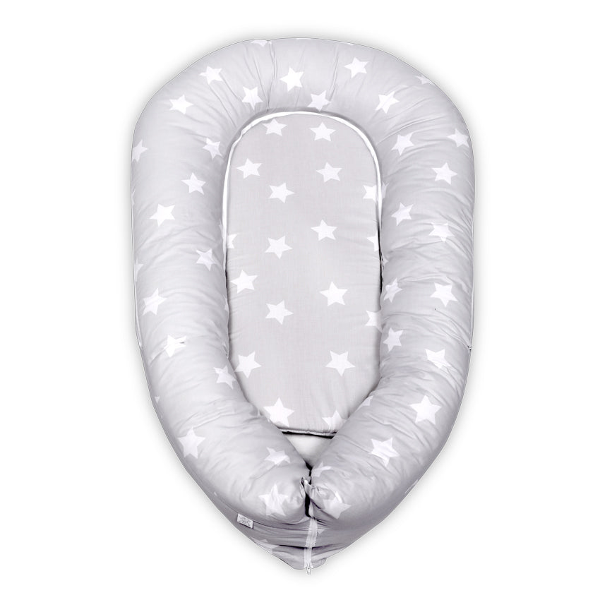 Baby Nest 3in1 Lorelli, Bumbac Ranforce, Grey - 110x70 cm - Grey [ps:6110ecd7-16a6-4573-ba7a-72f479642c0c]