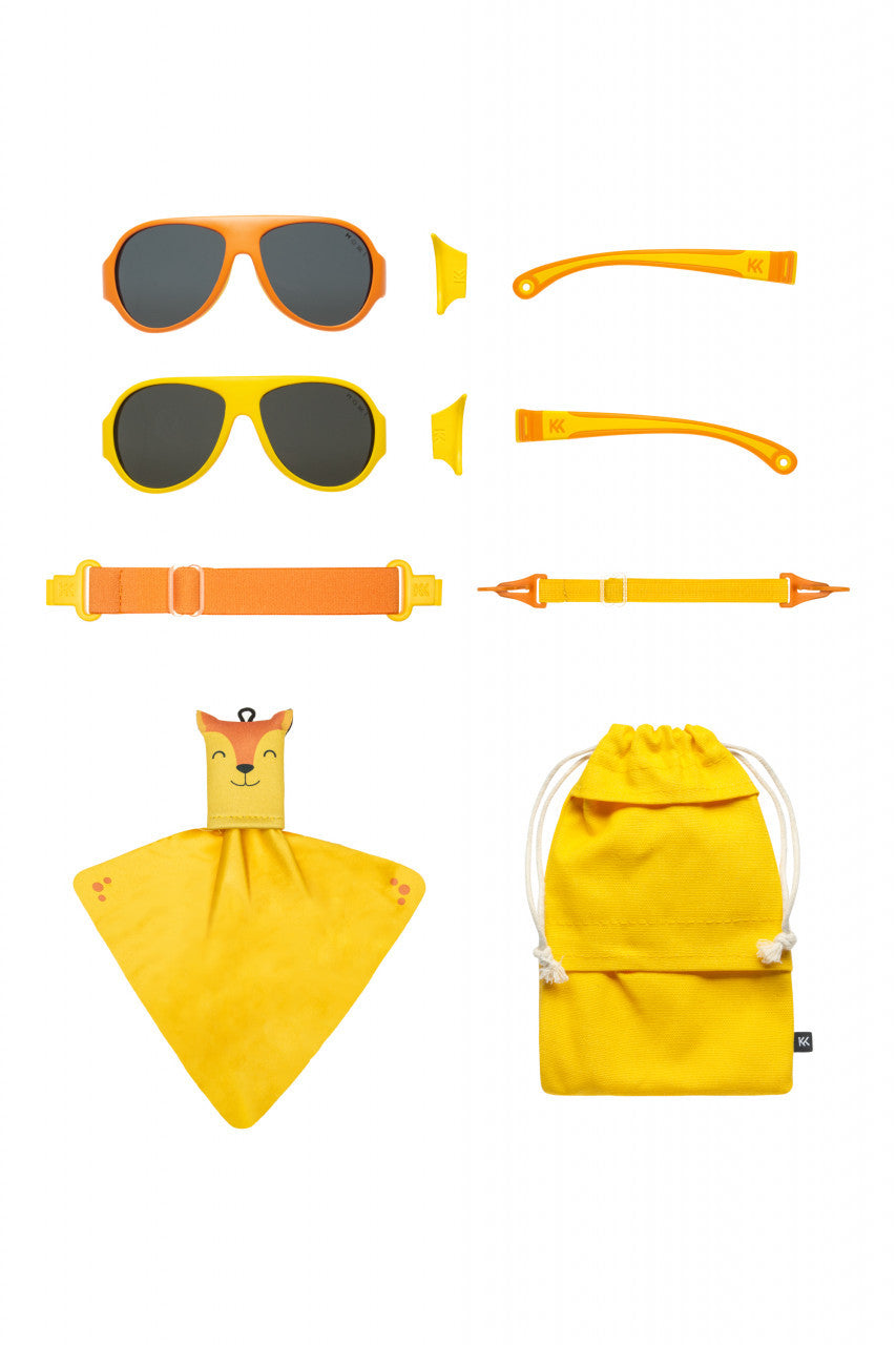 Ochelari de soare pentru copii MOKKI Click & Change, protectie UV, galben, 2-5 ani, set 2 perechi [ps:2894ed49-2609-468b-9308-44a9fa8e819a]