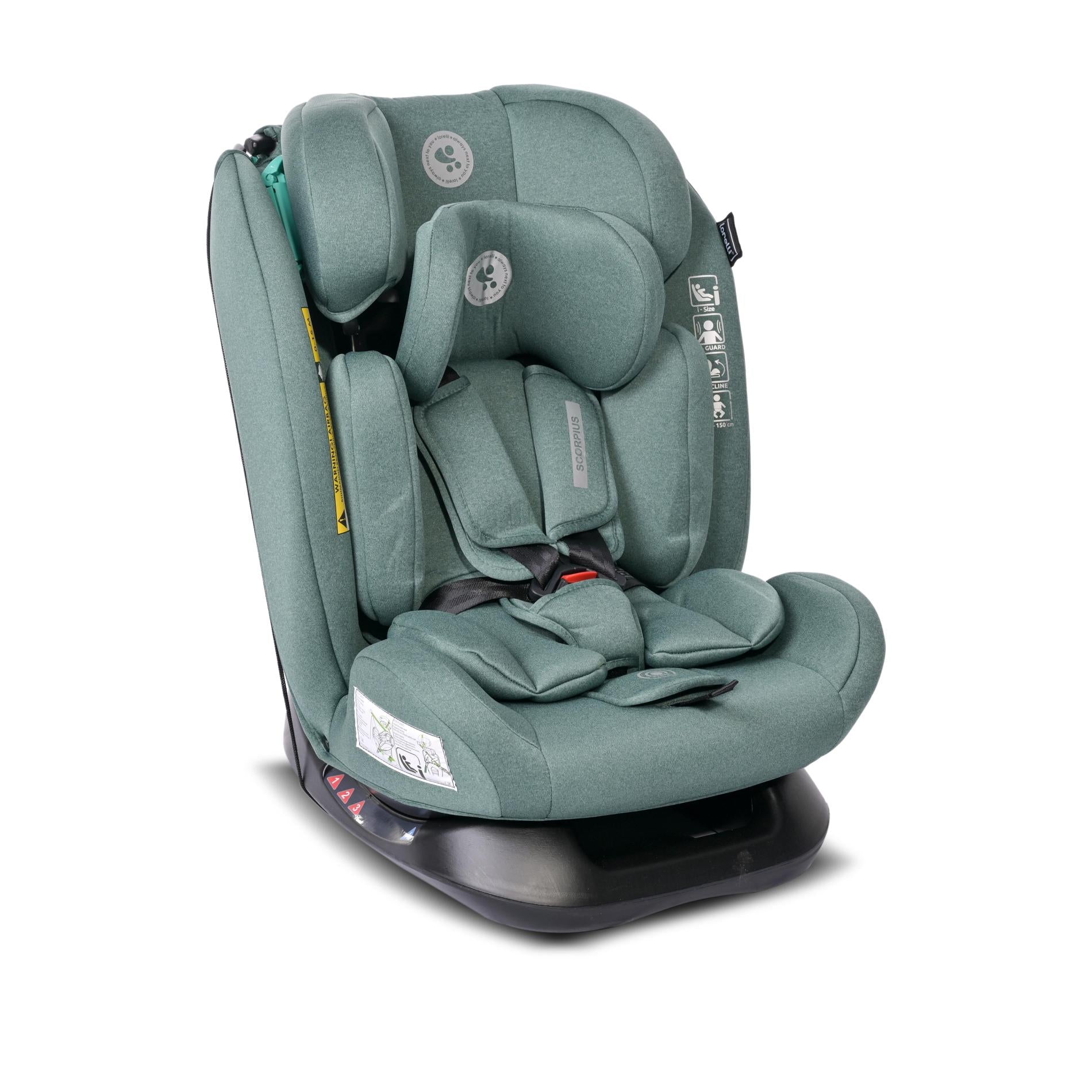 Scaun Auto Lorelli Scorpius i-Size, 0 luni-12 ani, Beige - Green Pine [ps:66b6ee0e-6157-49fc-b15d-0d2bf1e58b6a]
