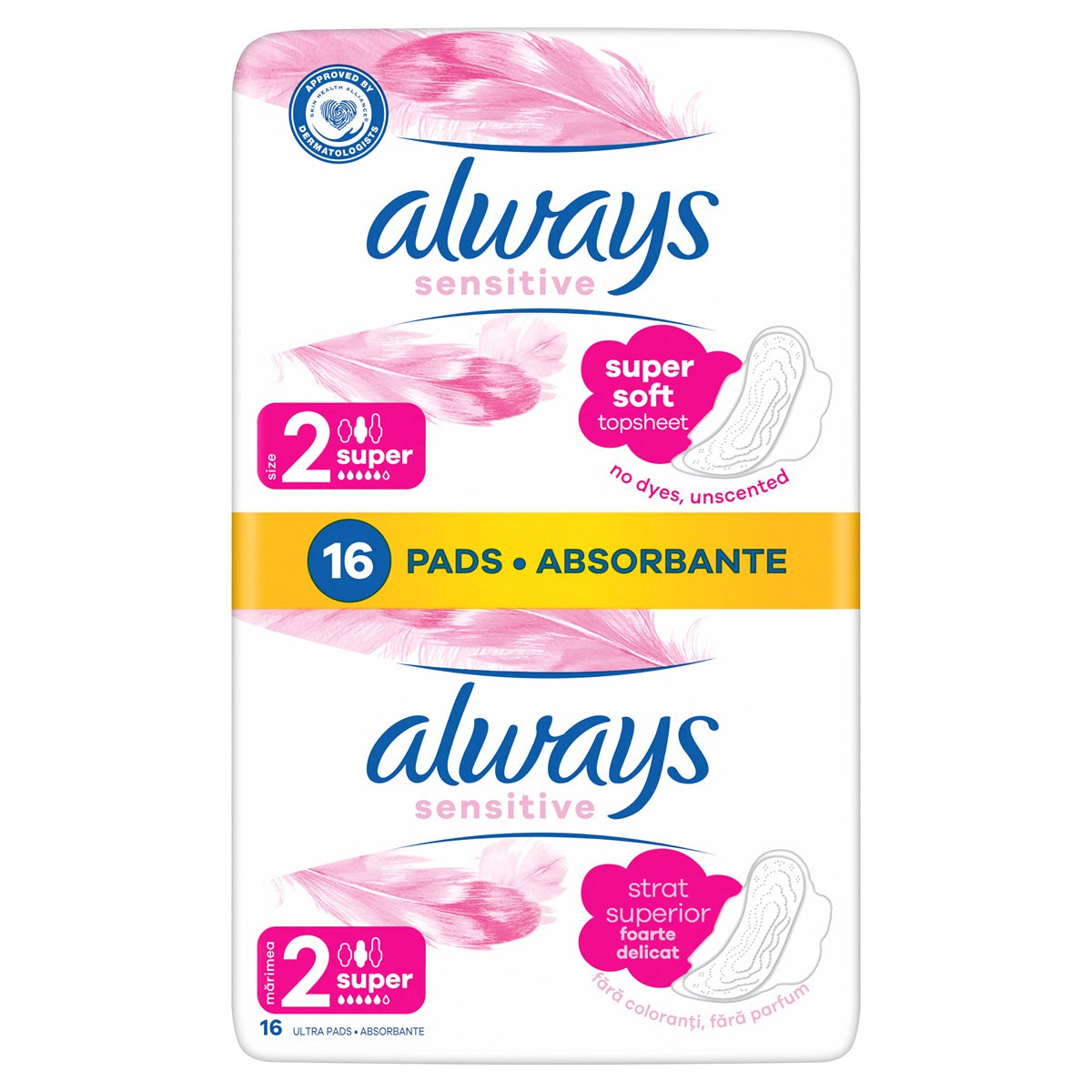 ALWAYS Sensitive Duo Super, absorbante igienice, marime 2, 16 buc [ps:137d786a-8b6e-4de0-938f-9ee847bbf5f1]
