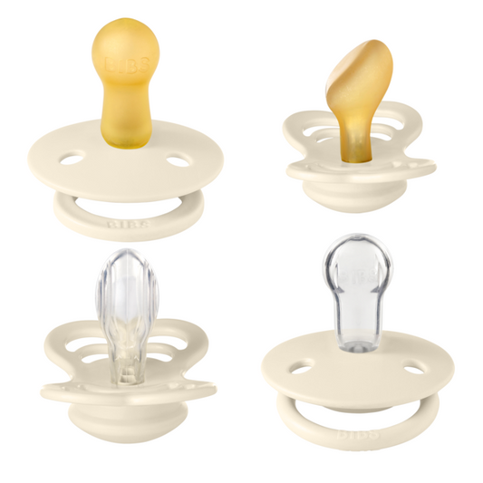 Set 4 Suzete BIBS Try-it Collection 0 luni - Ivory - Ivory [ps:7f50ab63-f845-4b8a-80d7-63f12ff8c4ca]
