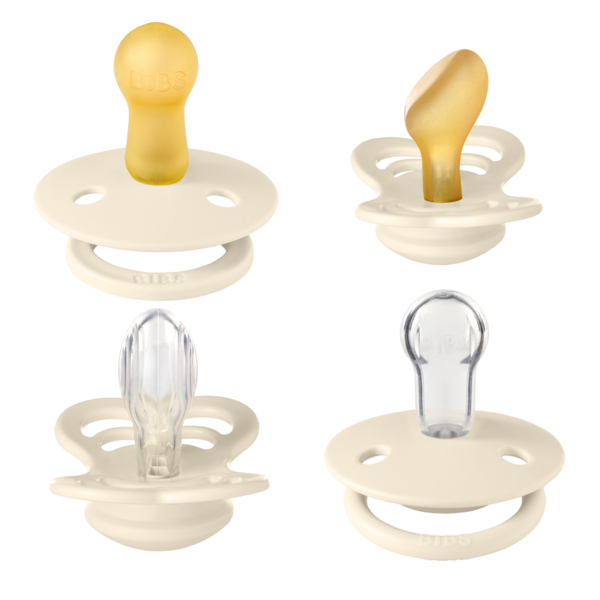Set 4 Suzete BIBS Try-it Collection 0 luni - Ivory - Ivory [ps:7f50ab63-f845-4b8a-80d7-63f12ff8c4ca]