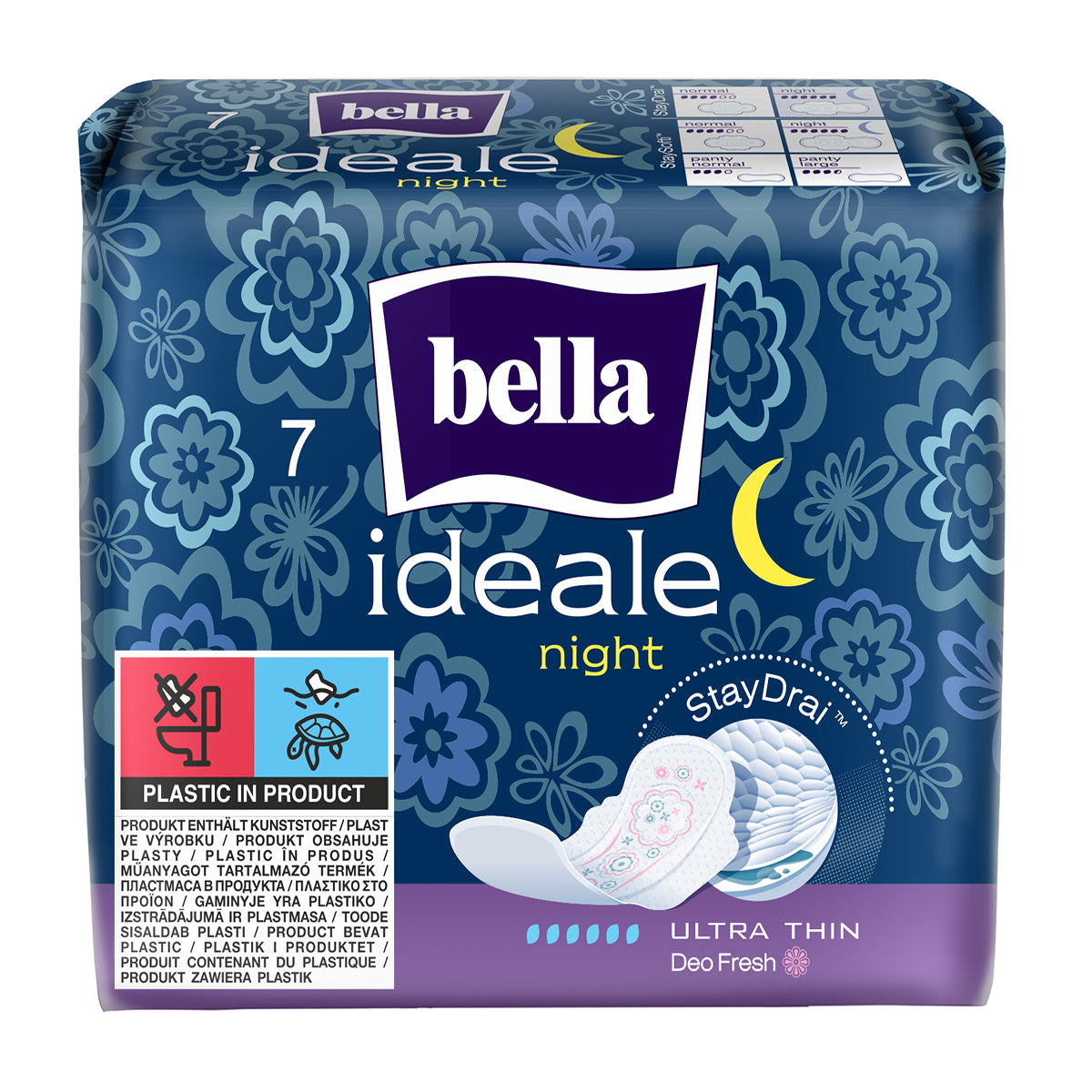 BELLA Ideale StayDrai, absorbante igienice, subtiri, Night, 7 buc [ps:51b3ce7e-69d4-47f3-b214-c02ca2f02f3a]