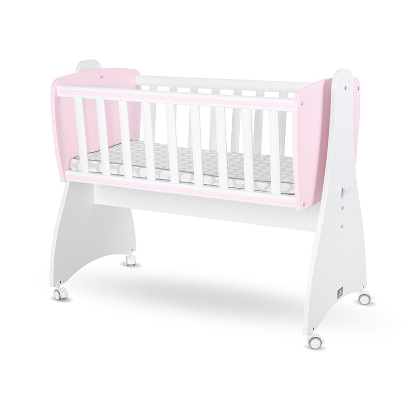 Pat Balansoar Lorelli First Dreams, White, Transformabil - White Orchid Pink [ps:9523a022-af32-4ba6-84e9-1f658b8fc4ec]