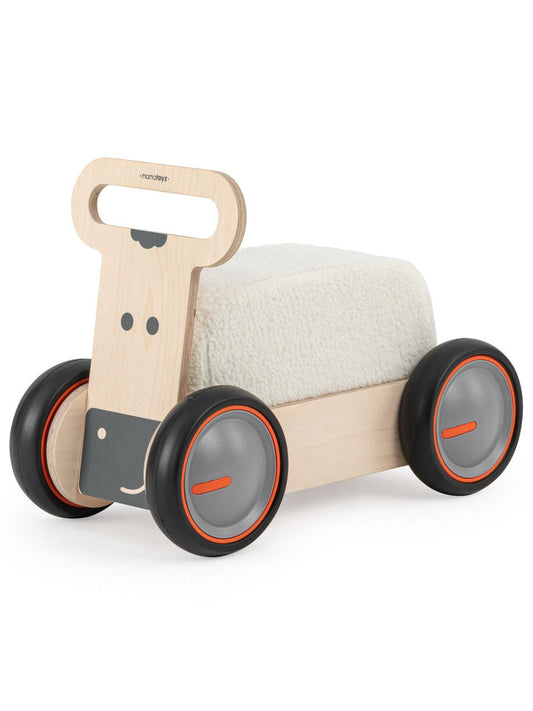 Masinuta ride-on, premergator si carucior de jucarii MamaToyz DriveMe Soft, Vacuta - Jucarie din lemn 3 in 1 [ps:e52bd9d7-c12a-4eb4-9059-e8c1f929d237]