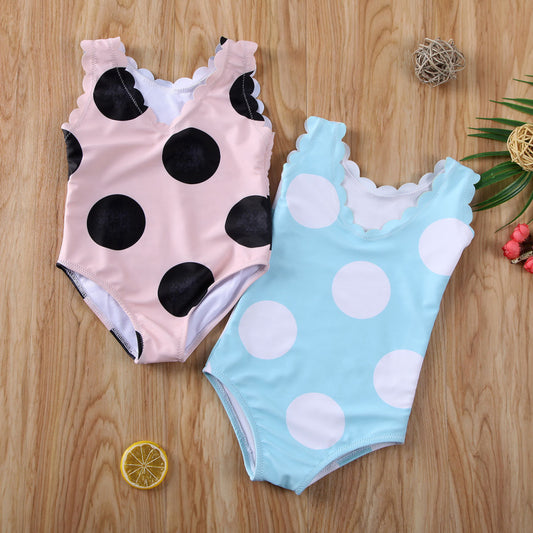 Costum de baie cu buline mari Drool (Culoare: Bleu, Marime: 100) [ps:04d05cb4-15ec-4635-8d4d-600248e3cbb6]