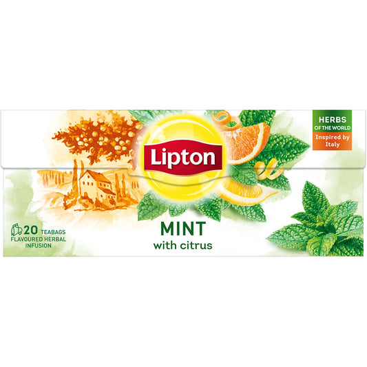 LIPTON Citrice si Menta, ceai, verde, 20 pliculete [ps:8e2a75d8-12da-4d02-9292-46488dbe6e40]