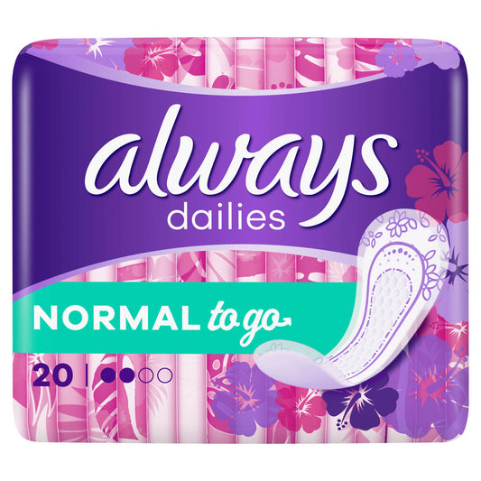 ALWAYS Dailies Single to go, absorbante zilnice, Normal, 20 buc [ps:adb60ec9-ed7a-4713-9eba-d0cc420cab15]
