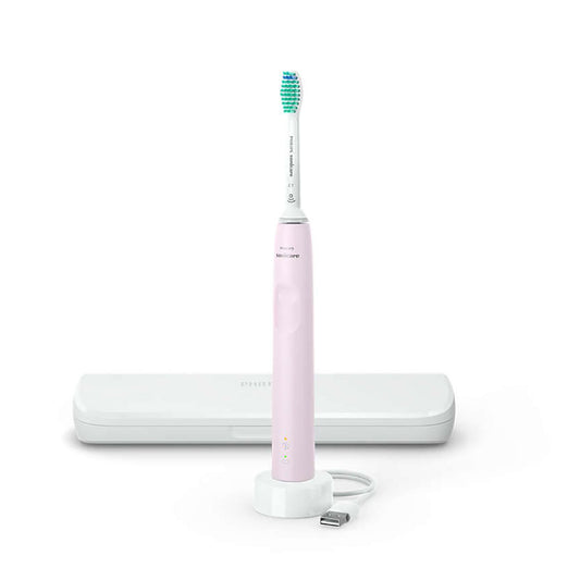 Set Philips Sonicare Seria 3100, periuta de dinti electrica + toc de transport, Roz pastel [ps:f1e0da22-84fa-4ae9-b3e8-6c4ac5ee0bd8]
