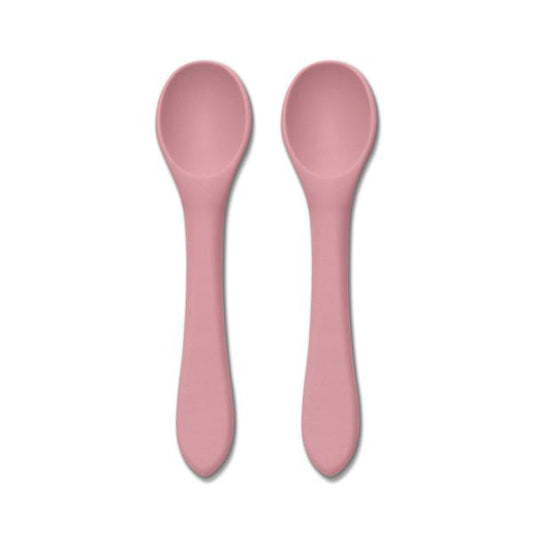 Set 2 Lingurițe Silicon Natural Lorelli, 6 luni+, Fresh - Pink [ps:30a9b97d-55db-4061-9efa-658273e7a329]