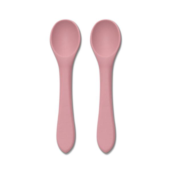 Set 2 Lingurițe Silicon Natural Lorelli, 6 luni+, Fresh - Pink [ps:30a9b97d-55db-4061-9efa-658273e7a329]