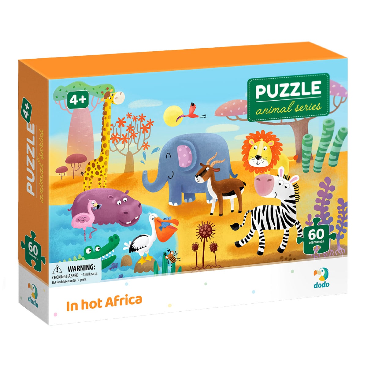Puzzle Animale din Africa 60 piese - Dodo Toys - Default Title [ps:5f3af0a0-d2aa-46de-bd17-3266031dfd00]