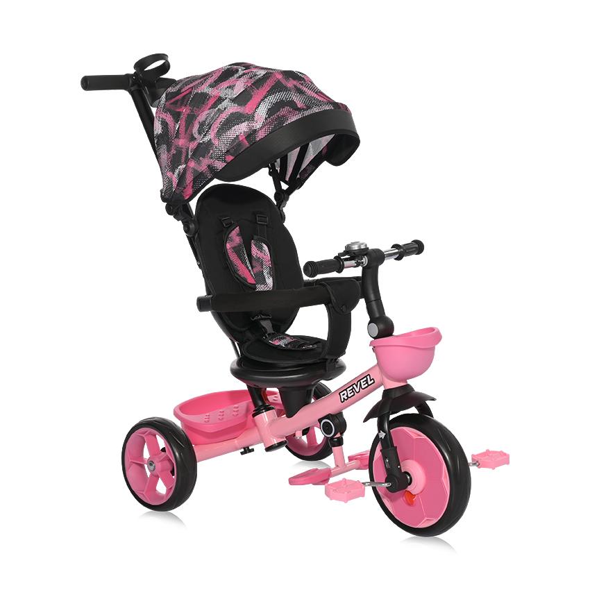 Tricicletă Lorelli Revel, Scaun Rotativ 360°, Pink, 1-5 Ani - roz [ps:d9ca47fa-b570-4d89-b2c2-8090d47c68f8]