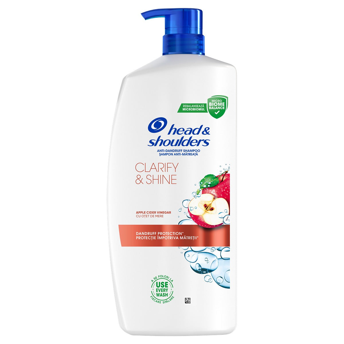 HEAD&SHOULDERS Clarify & Shine, sampon, anti-matreata, cu otet de mere, 800 ml [ps:00cc0bc7-64ac-4f87-bbd4-510ca9df41d4]