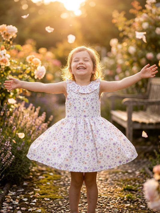 Rochie Fetiță Florală Lila-Portocaliu, 3 Ani | INFANT - 3 ANI [ps:f3d9fab2-c250-4329-8ad8-8954cc00d402]