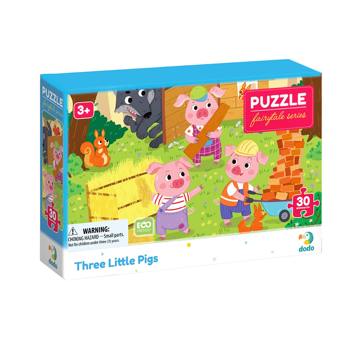 Puzzle Cei Trei Purceluși, 30 Piese - Dodo Toys - Default Title [ps:ca4c0caf-882d-4032-8d3a-4f0cda24d623]