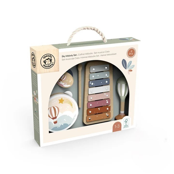 Set 4 Instrumente Muzicale din Lemn Speedy Monkey (S) - Default Title [ps:4820c08c-1fb6-46ec-ade2-b43ab2fa0d7c]
