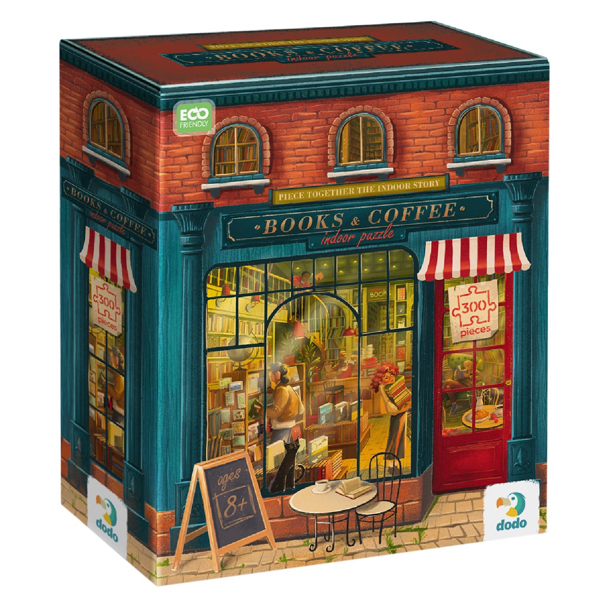 Puzzle Bookstore Dodo Toys, 300 piese - Dezvoltare Cognitivă - Default Title [ps:a14fa4f2-f51e-4058-8bef-91c61faadc69]
