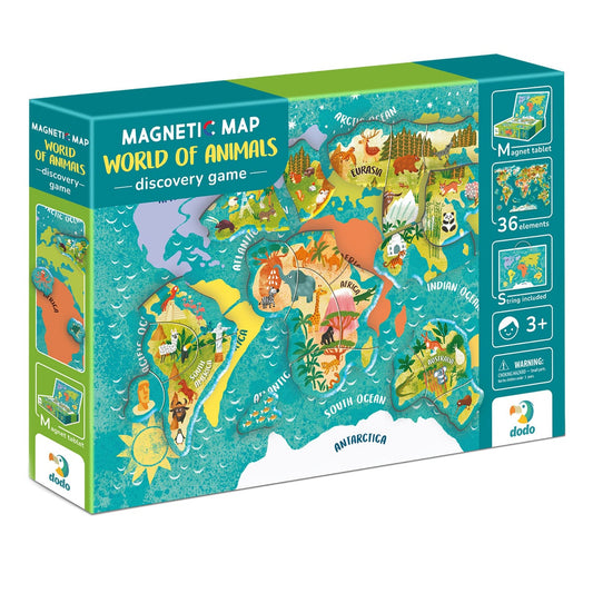 Puzzle Magnetic Harta Lumii cu Animale - Dodo Toys - Default Title [ps:2f89369b-9970-48d3-b4d3-2856b0e0461d]