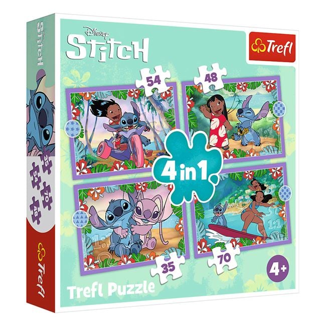 Puzzle Lilo & Stitch 4 in 1 Trefl - Set Jucării Jumbo - Default Title [ps:6ee38a71-6fdc-4dc4-93e9-a49dd9b0edcb]