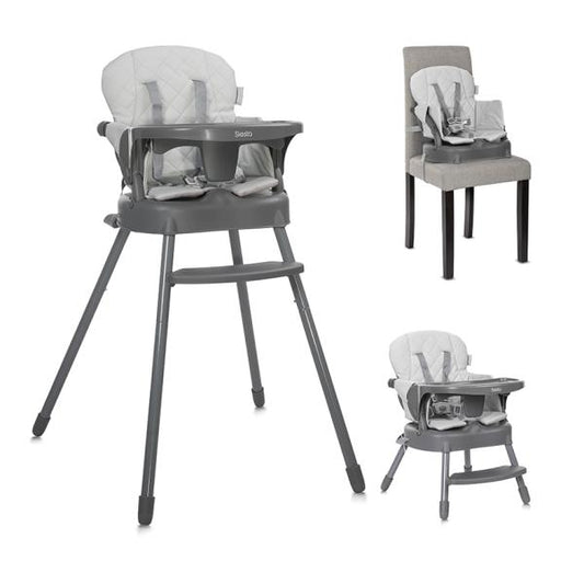 Scaun Masa Copii 3 in 1 Lorelli Siesta, Beige Leather - Grey Leather [ps:66f2d731-97eb-40f6-8aa6-8b38cebedcf2]