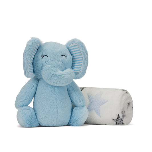 Păturică Moale cu Elefant Lorelli Nappy, Blue, 90x75 cm - Blue [ps:18949abf-de0c-4ba9-ac40-cd3535f704a6]